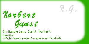 norbert gunst business card